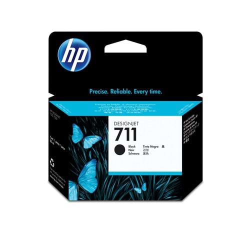 HP 711 Black 80 ml. Siyah Orijinal Plotter DesignJet Mürekkep Kartuşu (CZ133A)