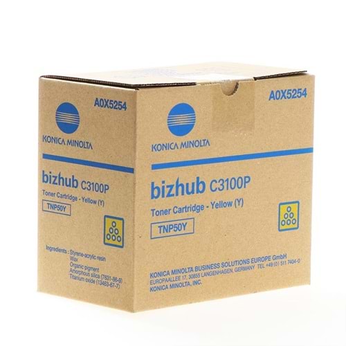 Konica Minolta TNP-50 Orijinal Sarı Toner | Bizhub C3100