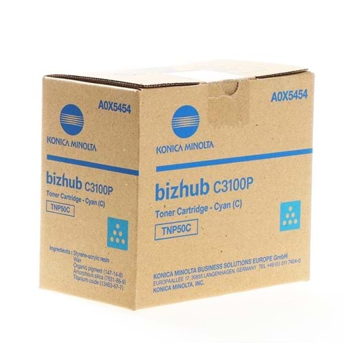 Konica Minolta TNP-50 Orijinal Mavi Toner | Bizhub C3100