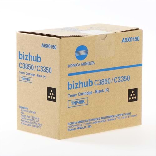 Konica Minolta TNP-48 Orijinal Siyah Toner Bizhub C3350 C3850 (A5X0150)