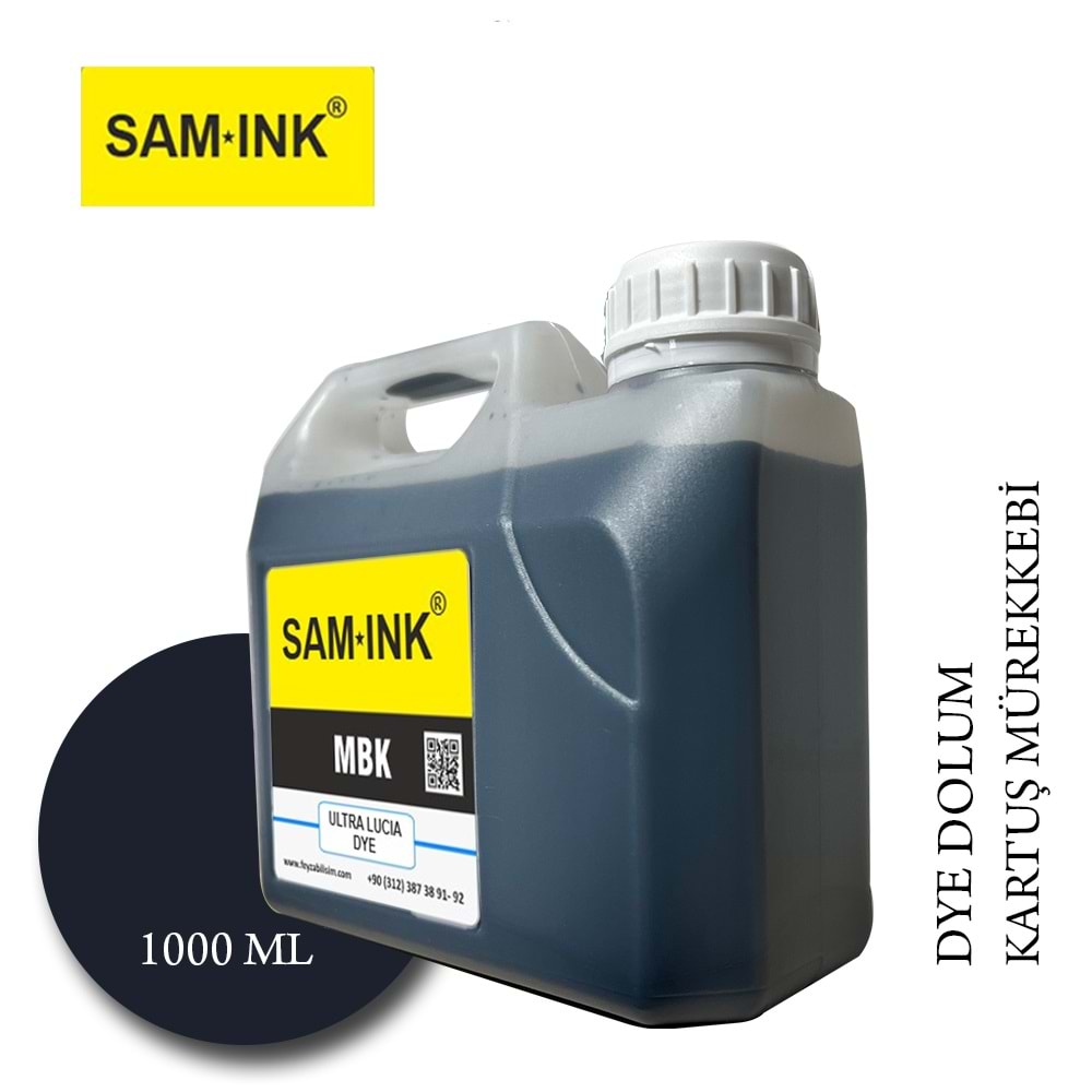 Feyink® Samink Canon Pro Serisi Plotter DYE Kartuş Dolum Mürekkebi PFI-1300-1700 Matt Black 1000ml