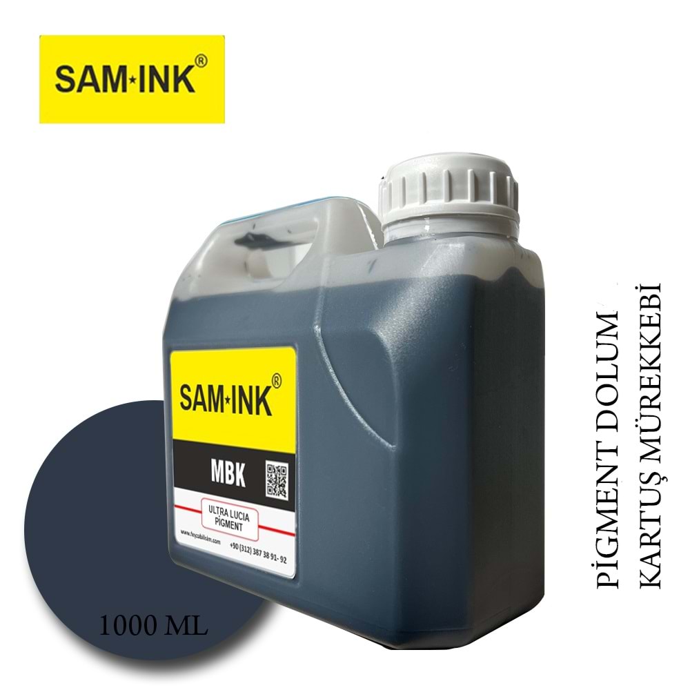 Feyink® Samink Canon Lucia Pro Serisi Plotter Pigment Kartuş Dolum Mürekkebi MBK (Matt Black)1000ml