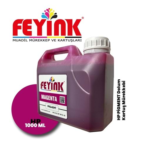 Feyink® Hp Z Serisi Plotter Pigment Kartuş Dolum Mürekkebi Z2100/Z5200/Z5400/Z5600/M (Magenta)1000ml