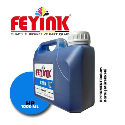 Feyink® Hp Z Serisi Plotter Pigment Kartuş Dolum Mürekkebi Z2100/Z5200/Z5400/Z5600/C (Cyan) -1000ml-