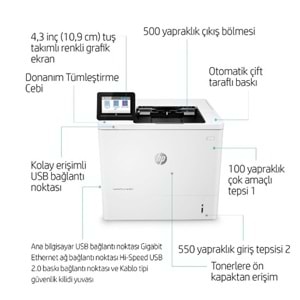 HP LaserJet Enterprise M611dn Yazıcı